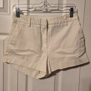 H&M White Cotton Shorts, size 8.
